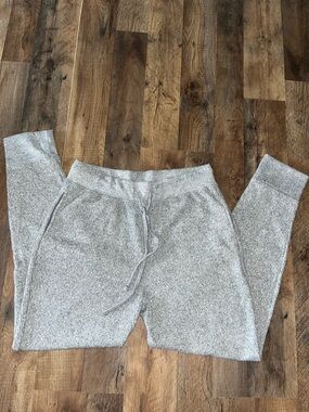 Cozy Heather Gray Knit Jogger Pants